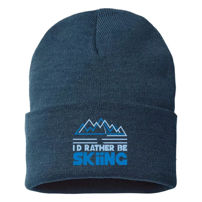 I'd Rather Be Skiing Sustainable Knit Beanie