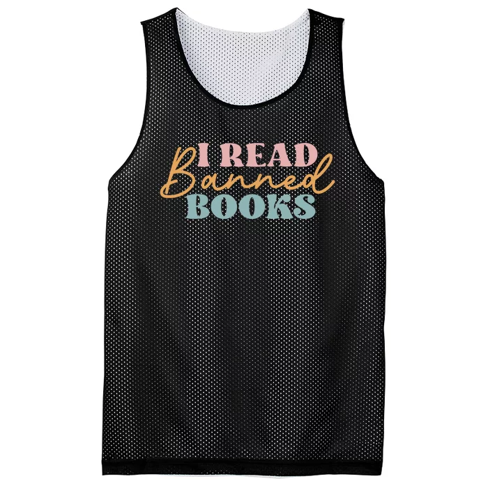 I Read Banned Books Mesh Reversible Basketball Jersey Tank