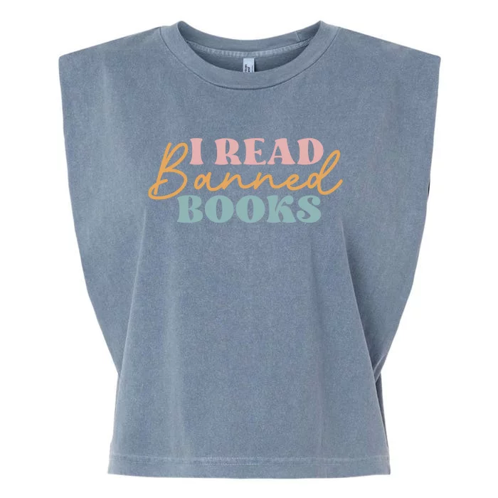 I Read Banned Books Garment-Dyed Women's Muscle Tee