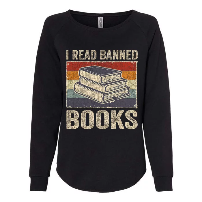 I Read Banned Books Week Librarian Freedom Reader Nerd Womens California Wash Sweatshirt