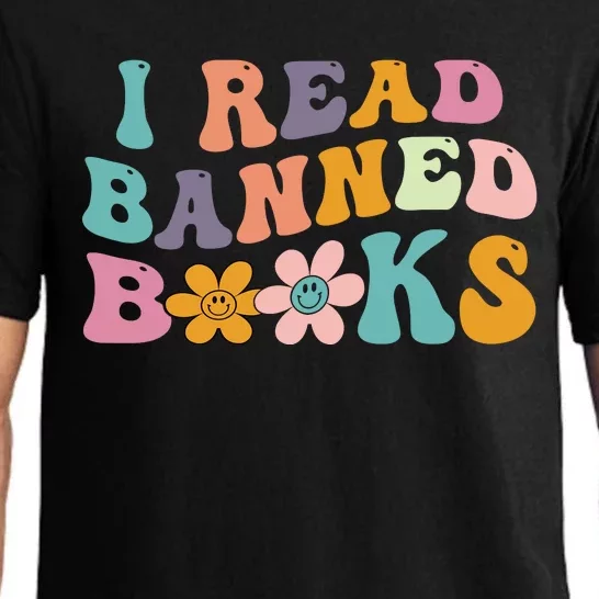 I Read Banned Books Retro Wavy Pajama Set