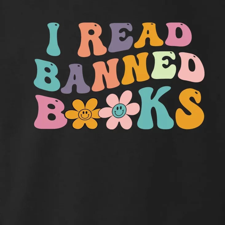 I Read Banned Books Retro Wavy Toddler Hoodie