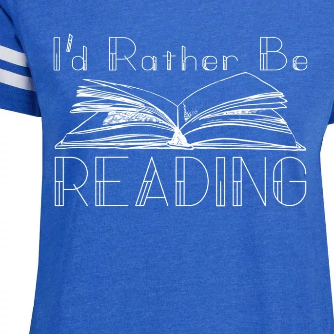 Id Rather Be Reading For The Reading Lover Gift Enza Ladies Jersey Football T-Shirt