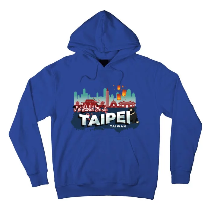 I'd Rather Be In Taipei Taiwan Vintage Souvenir Gift Tall Hoodie