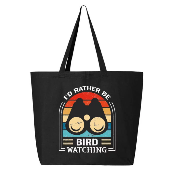 I'd Rather Be Bird Watching Retro Bird Watching 25L Jumbo Tote