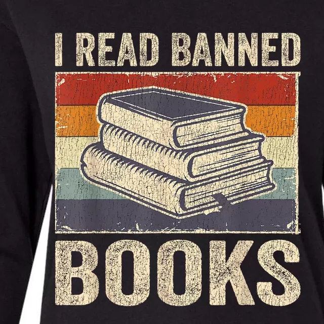 I Read Banned Books Week Librarian Freedom Reader Nerd Womens Cotton Relaxed Long Sleeve T-Shirt