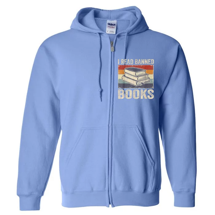 I Read Banned Books Week Librarian Freedom Reader Nerd Full Zip Hoodie