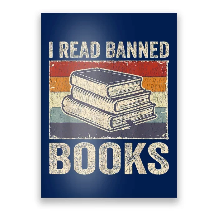 I Read Banned Books Week Librarian Freedom Reader Nerd Poster