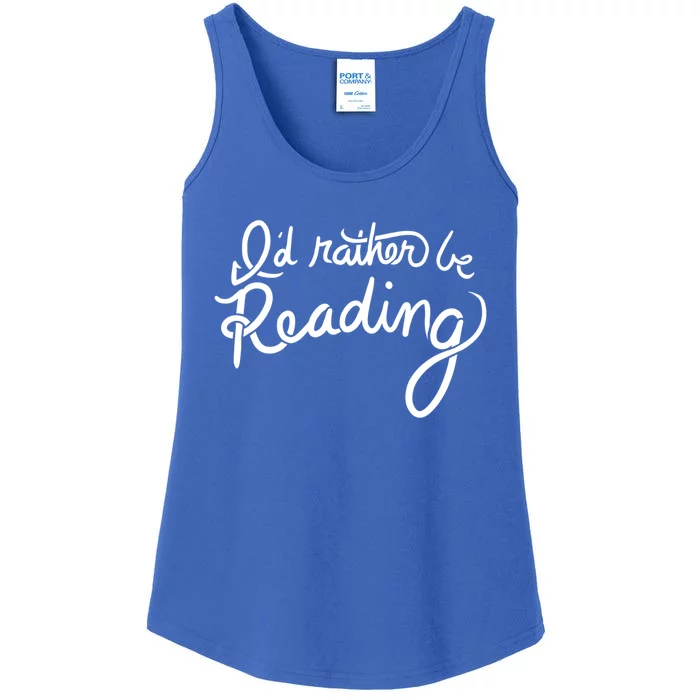 Id Rather Be Reading Fun Gift Ladies Essential Tank