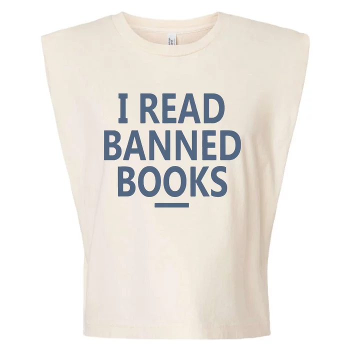 I Read Banned Books Iowa Student Garment-Dyed Women's Muscle Tee