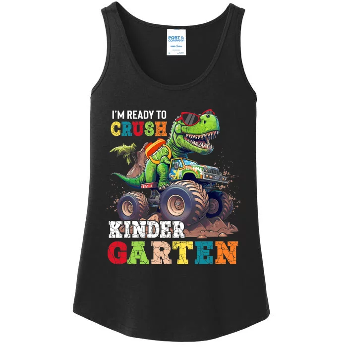 Im Ready Crush Kindergarten Dinosaur Truck Back To School Ladies Essential Tank