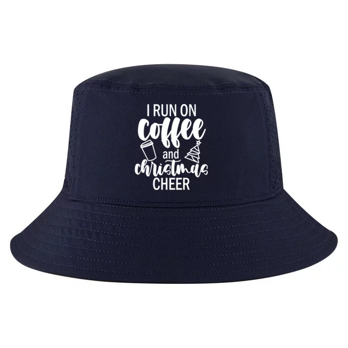 I Run Coffee And Christmas Cheer Cool Comfort Performance Bucket Hat