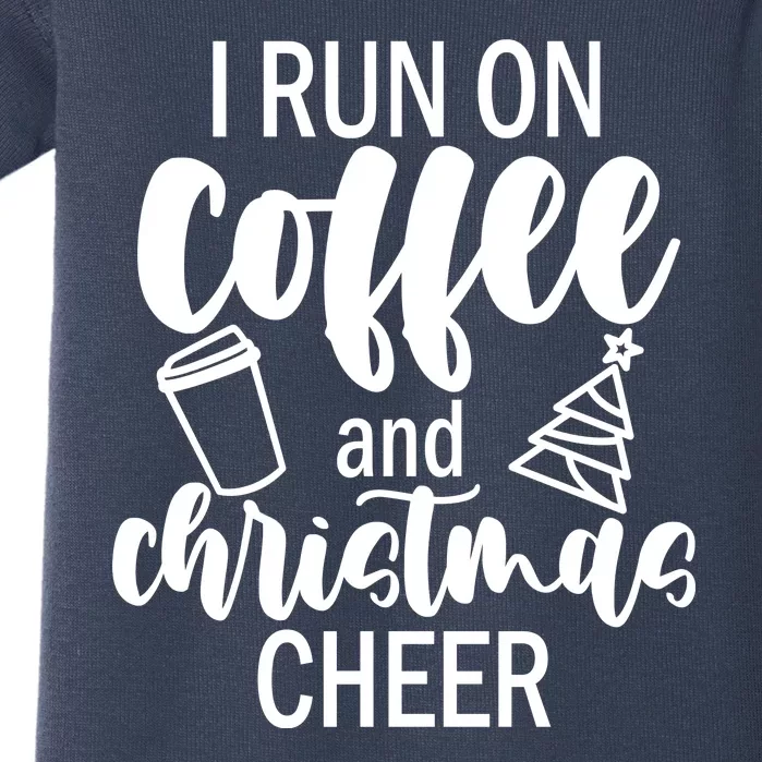 I Run Coffee And Christmas Cheer Baby Bodysuit