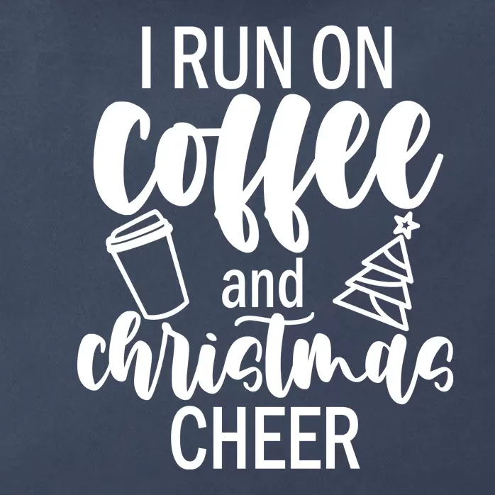 I Run Coffee And Christmas Cheer Zip Tote Bag