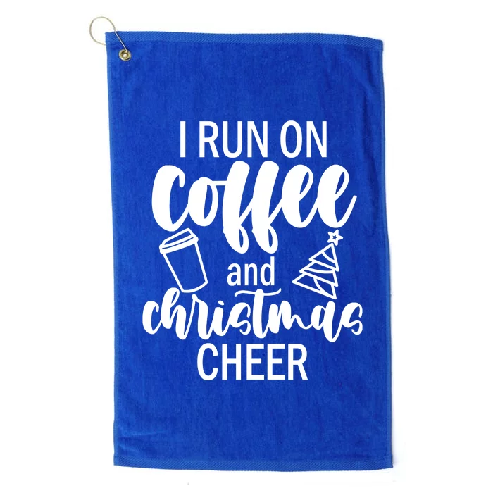 I Run Coffee And Christmas Cheer Platinum Collection Golf Towel