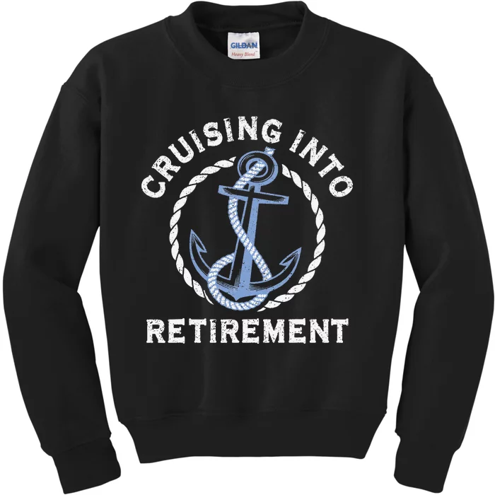 Into Retirement Cruise Sailing Boating Vacation Kids Sweatshirt