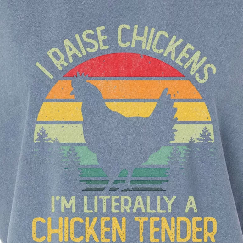 I Raise Chickens Im Literally A Chicken Tender Vintage Garment-Dyed Women's Muscle Tee