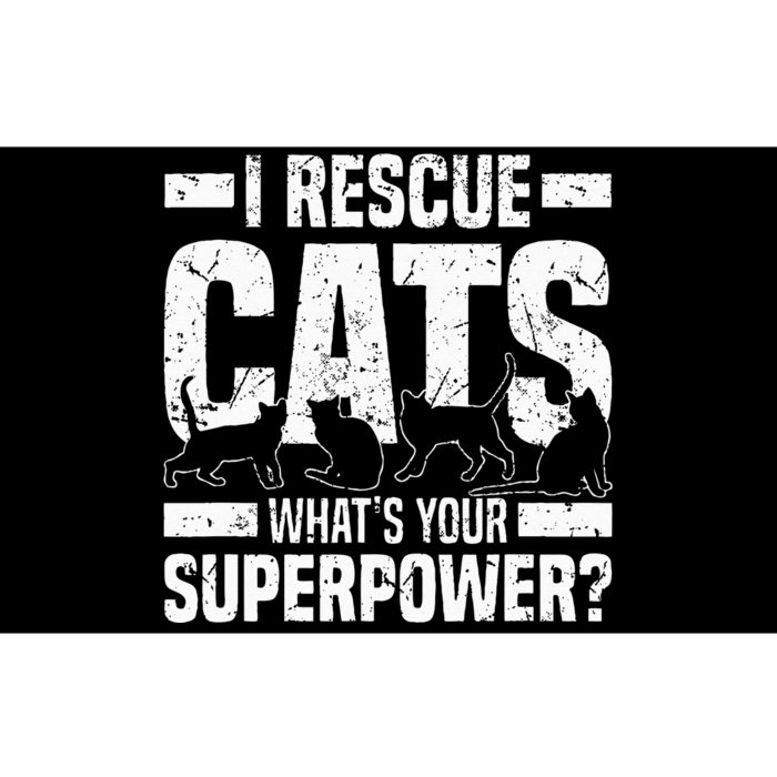 I Rescue Cats What´s Your Superpower USA Flag Rescue Cat Bumper Sticker