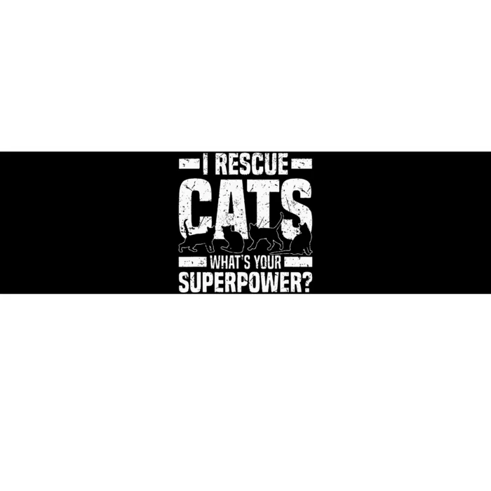 I Rescue Cats What´s Your Superpower USA Flag Rescue Cat Bumper Sticker