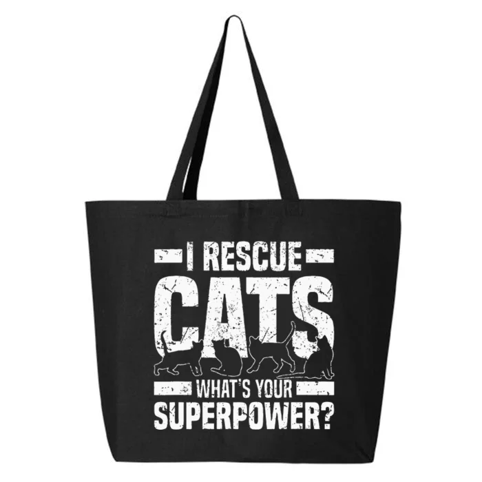 I Rescue Cats What´s Your Superpower USA Flag Rescue Cat 25L Jumbo Tote