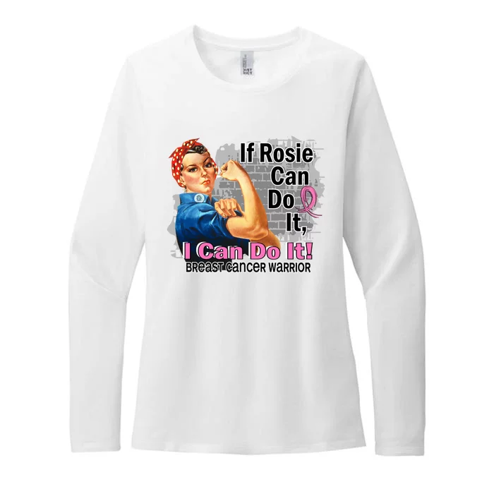 Breast Cancer, If Rosie Can Do It Breast Cancer Warrior Womens CVC Long Sleeve Shirt