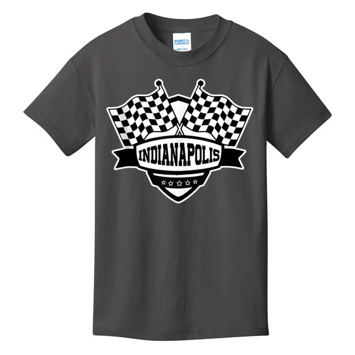 Indianapolis Racing Checkered Flag Kids T-Shirt