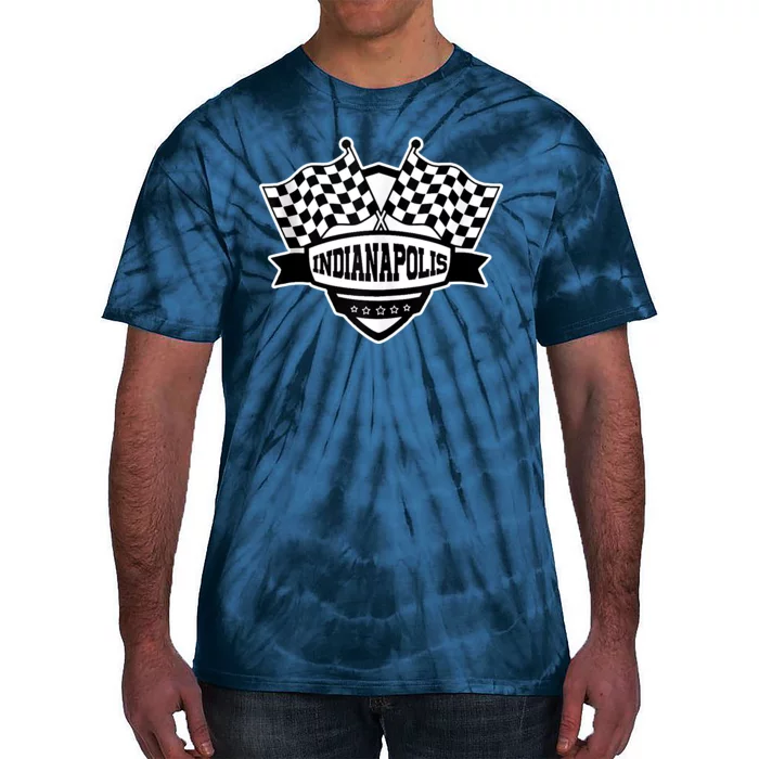 Indianapolis Racing Checkered Flag Tie-Dye T-Shirt