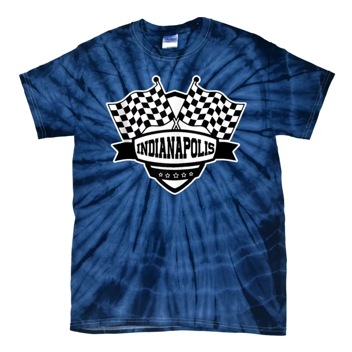 Indianapolis Racing Checkered Flag Tie-Dye T-Shirt