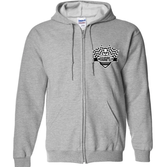 Indianapolis Racing Checkered Flag Full Zip Hoodie