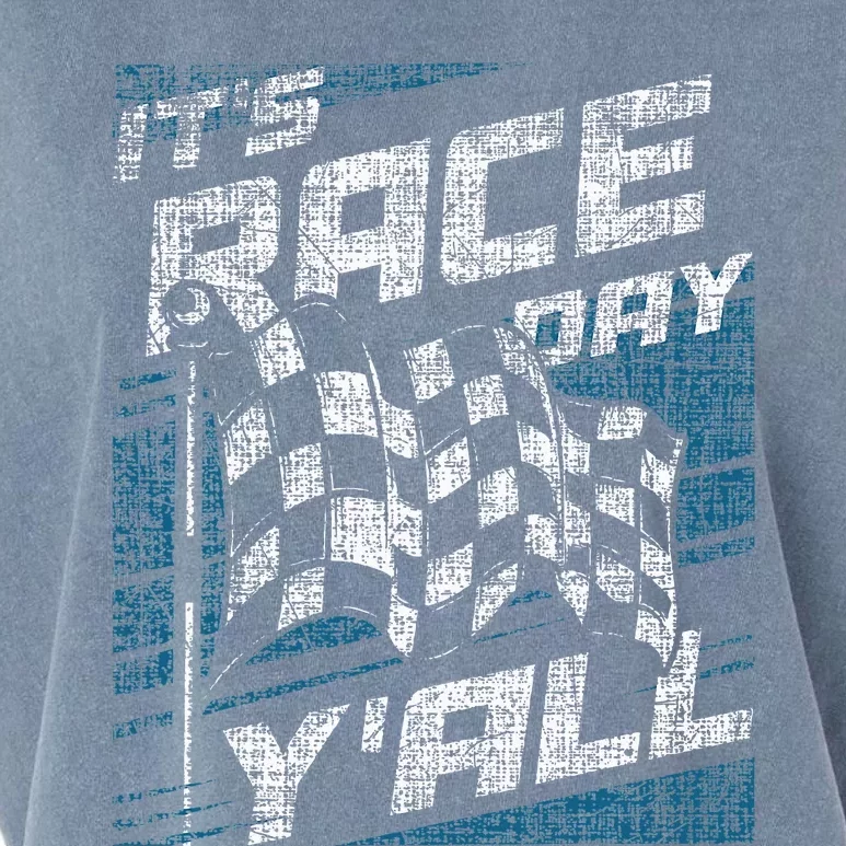 ItS Race Day YAll Sprint Car Racer Dirt Track Racing Garment-Dyed Women's Muscle Tee