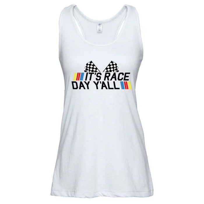 Its Race Day Yall Funny Racing Drag Car Truck Track Womens Ladies Essential Flowy Tank