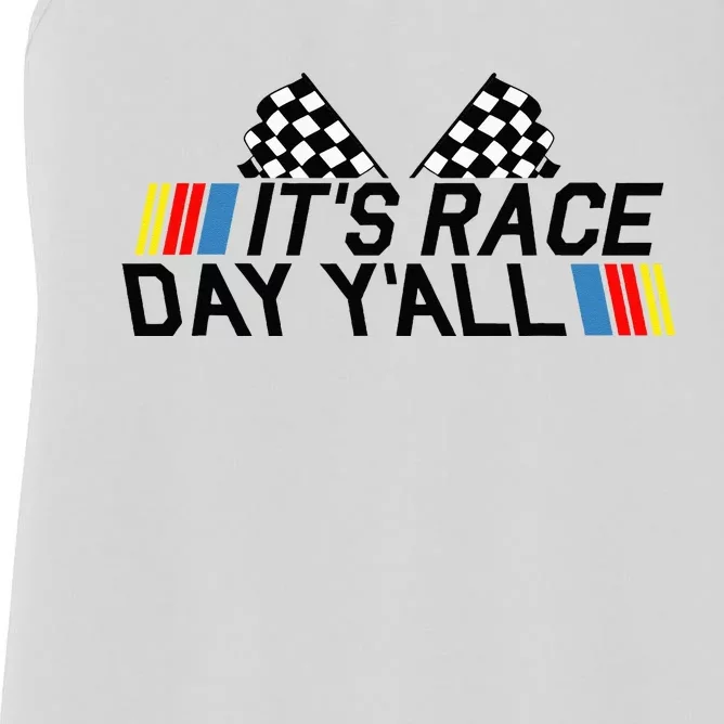 Its Race Day Yall Funny Racing Drag Car Truck Track Womens Women's Racerback Tank