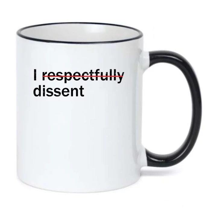 I Respectfully Dissent Black Color Changing Mug