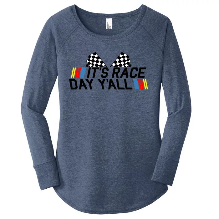 It's Race Day Yall Funny Racing Drag Car Truck Track Wo's Women's Perfect Tri Tunic Long Sleeve Shirt