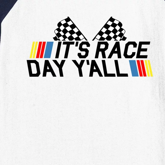 It's Race Day Yall Funny Racing Drag Car Truck Track Wo's Baseball Sleeve Shirt