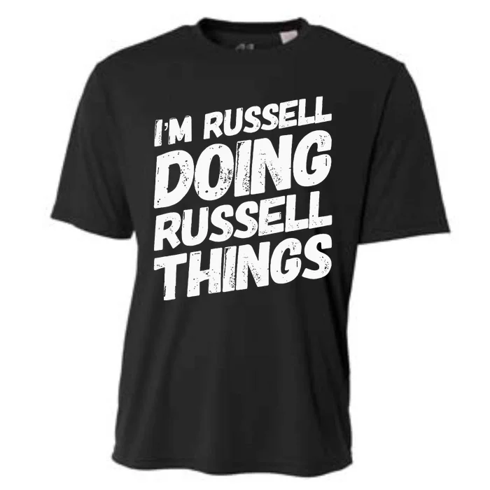 I'M RUSSELL DOING RUSSELL THINGS Personalized Name Gifts Cooling Performance Crew T-Shirt