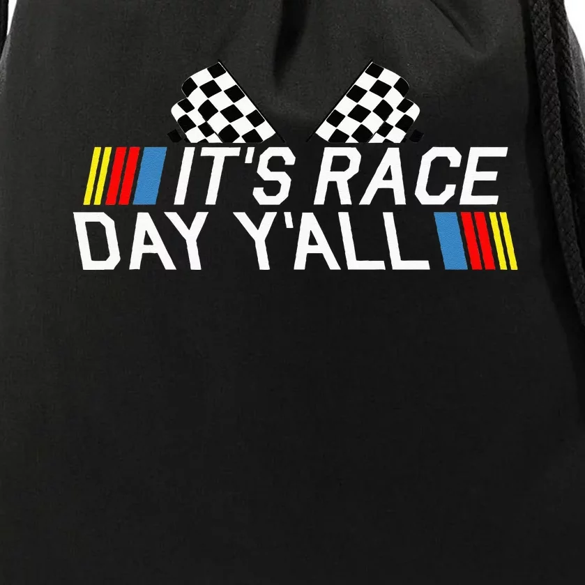 Its Race Day Yall Funny Racing Drag Car Truck Track Womens Drawstring Bag