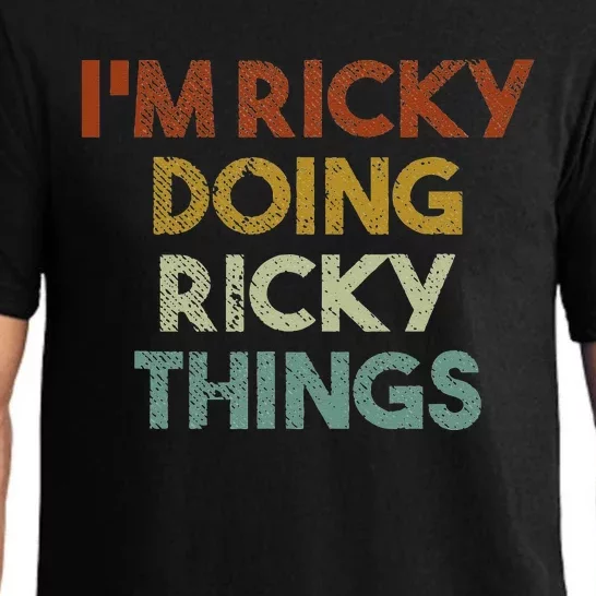 I'm Ricky Doing Ricky Things Funny First Name Ricky Pajama Set