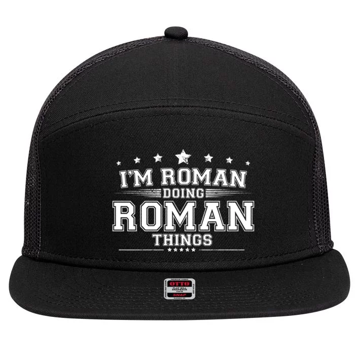 Im Roman Doing Roman Things 7 Panel Mesh Trucker Snapback Hat