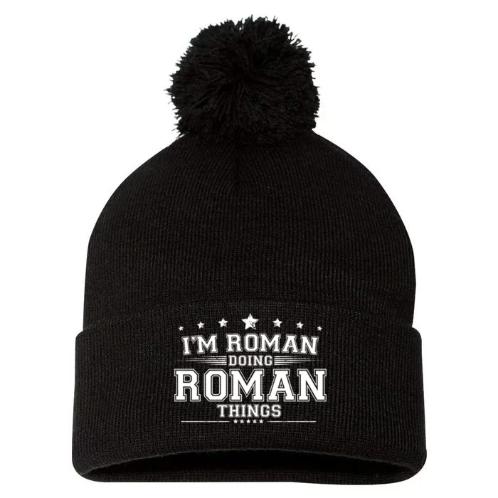 Im Roman Doing Roman Things Pom Pom 12in Knit Beanie