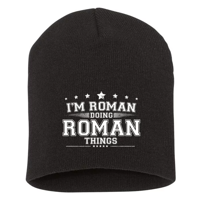 Im Roman Doing Roman Things Short Acrylic Beanie