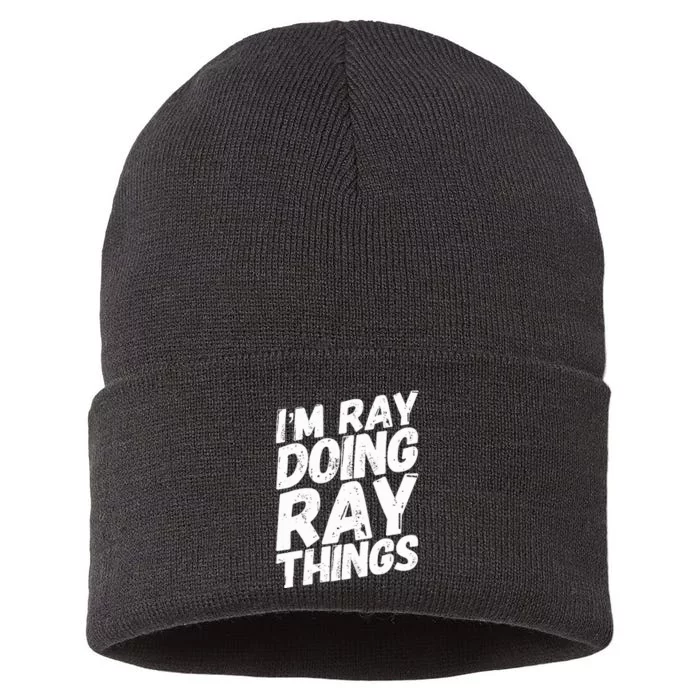 IM Ray Doing Ray Things Birthday Personalized Name Gifts Sustainable Knit Beanie