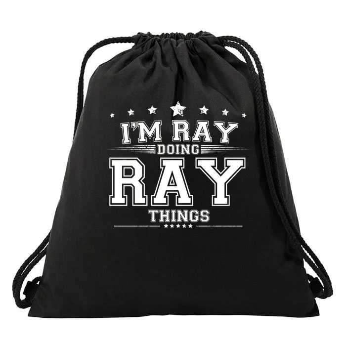 Im Ray Doing Ray Things Drawstring Bag