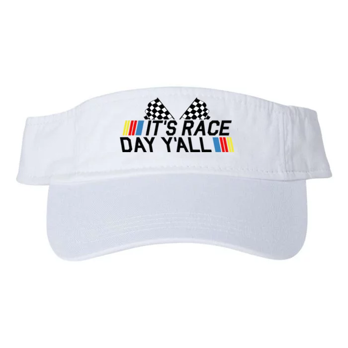 Its Race Day Yall Funny Racing Drag Car Truck Track Womens Valucap Bio-Washed Visor