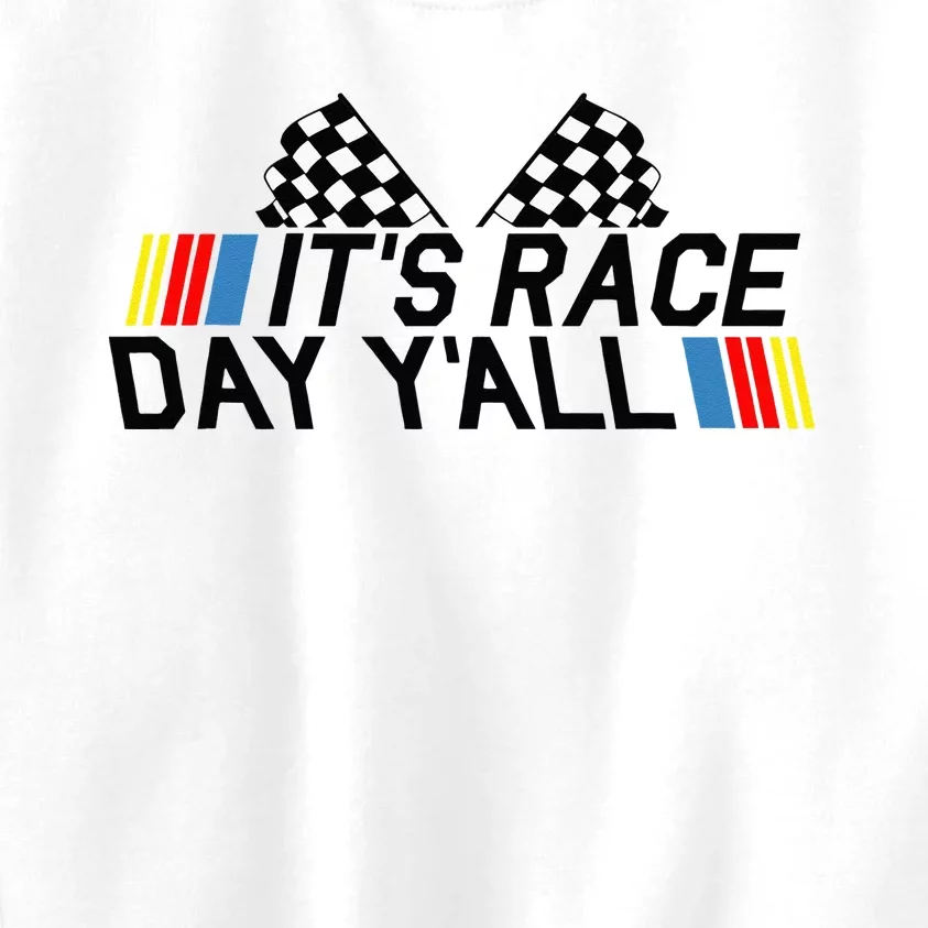 Its Race Day Yall Funny Racing Drag Car Truck Track Womens Kids Sweatshirt