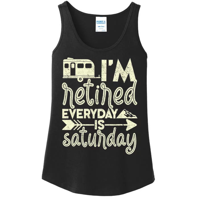 I'm Retired Everyday Is Saturday Pensioner Retirement Ladies Essential Tank