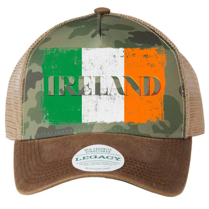 Ireland Grunge Flag Legacy Tie Dye Trucker Hat