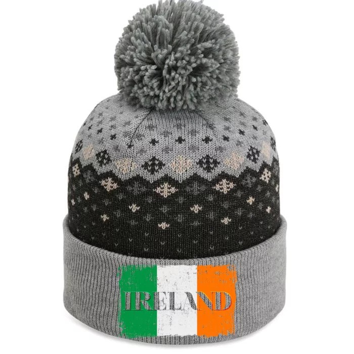 Ireland Grunge Flag The Baniff Cuffed Pom Beanie