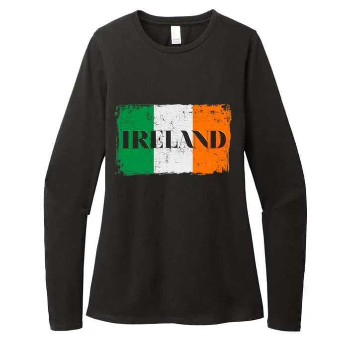 Ireland Grunge Flag Womens CVC Long Sleeve Shirt