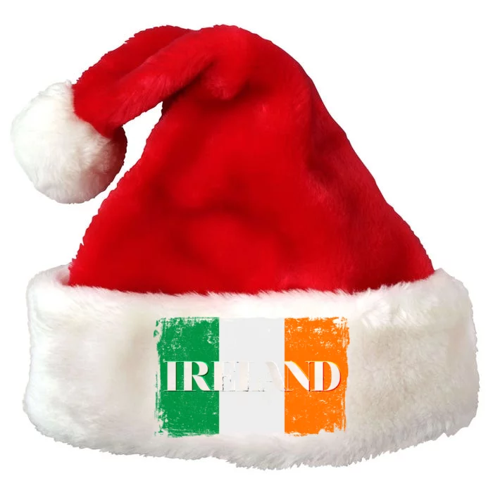 Ireland Grunge Flag Premium Christmas Santa Hat